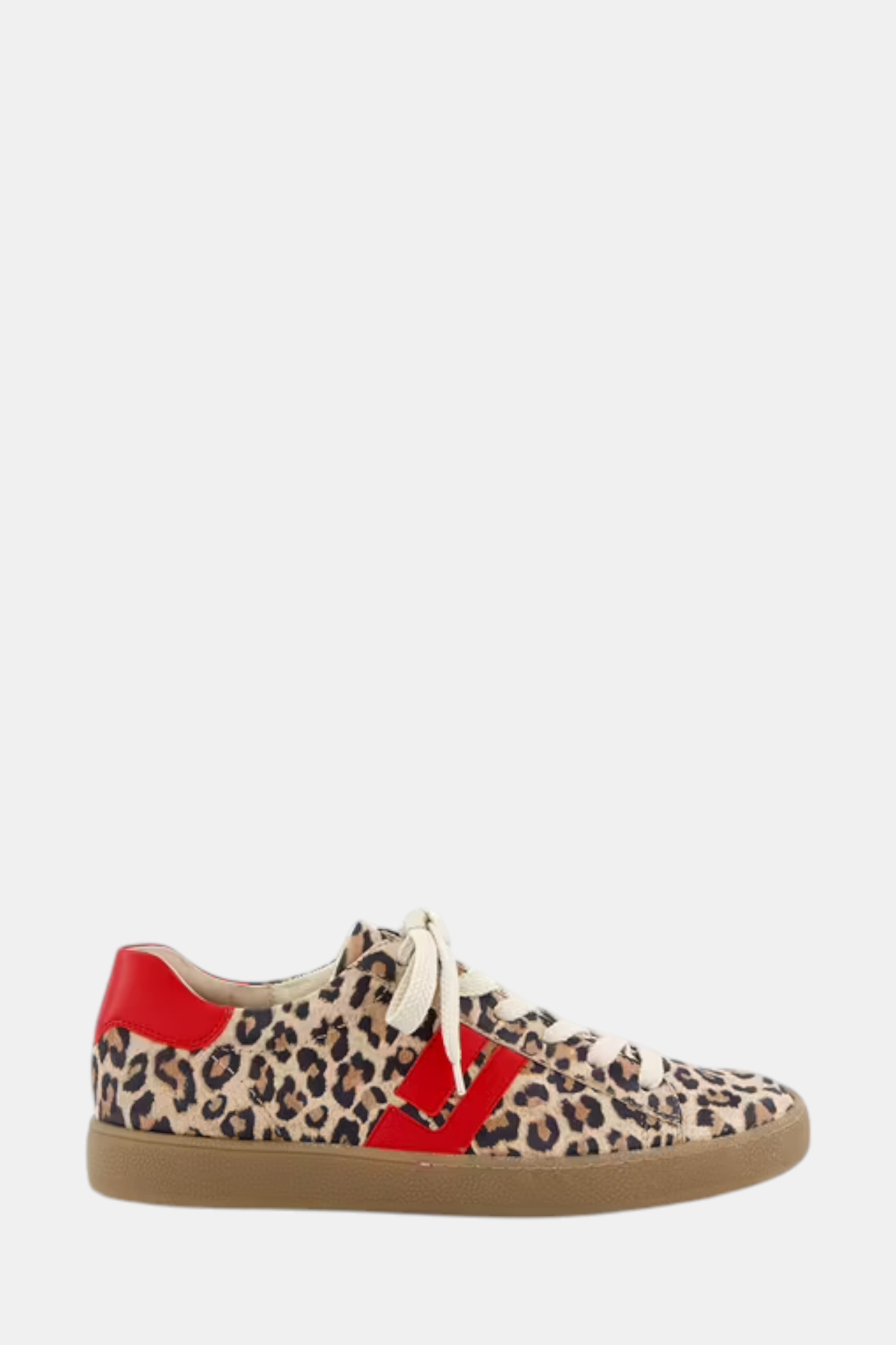 PAUL GREEN 5464 LEOPARD RED LEATHER TRAINER