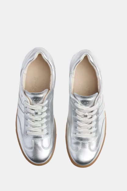PAUL GREEN 5350 SILVER LEATHER TRAINER
