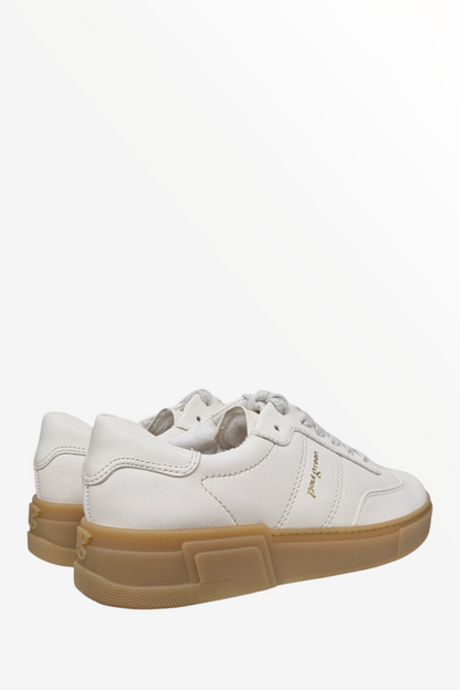 PAUL GREEN 5391 IVORY LEATHER TRAINER