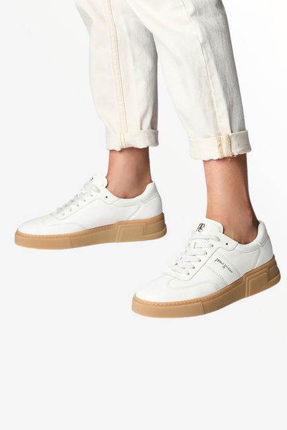 PAUL GREEN 5391 IVORY LEATHER TRAINER