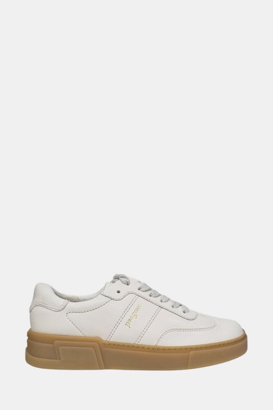 PAUL GREEN 5391 IVORY LEATHER TRAINER