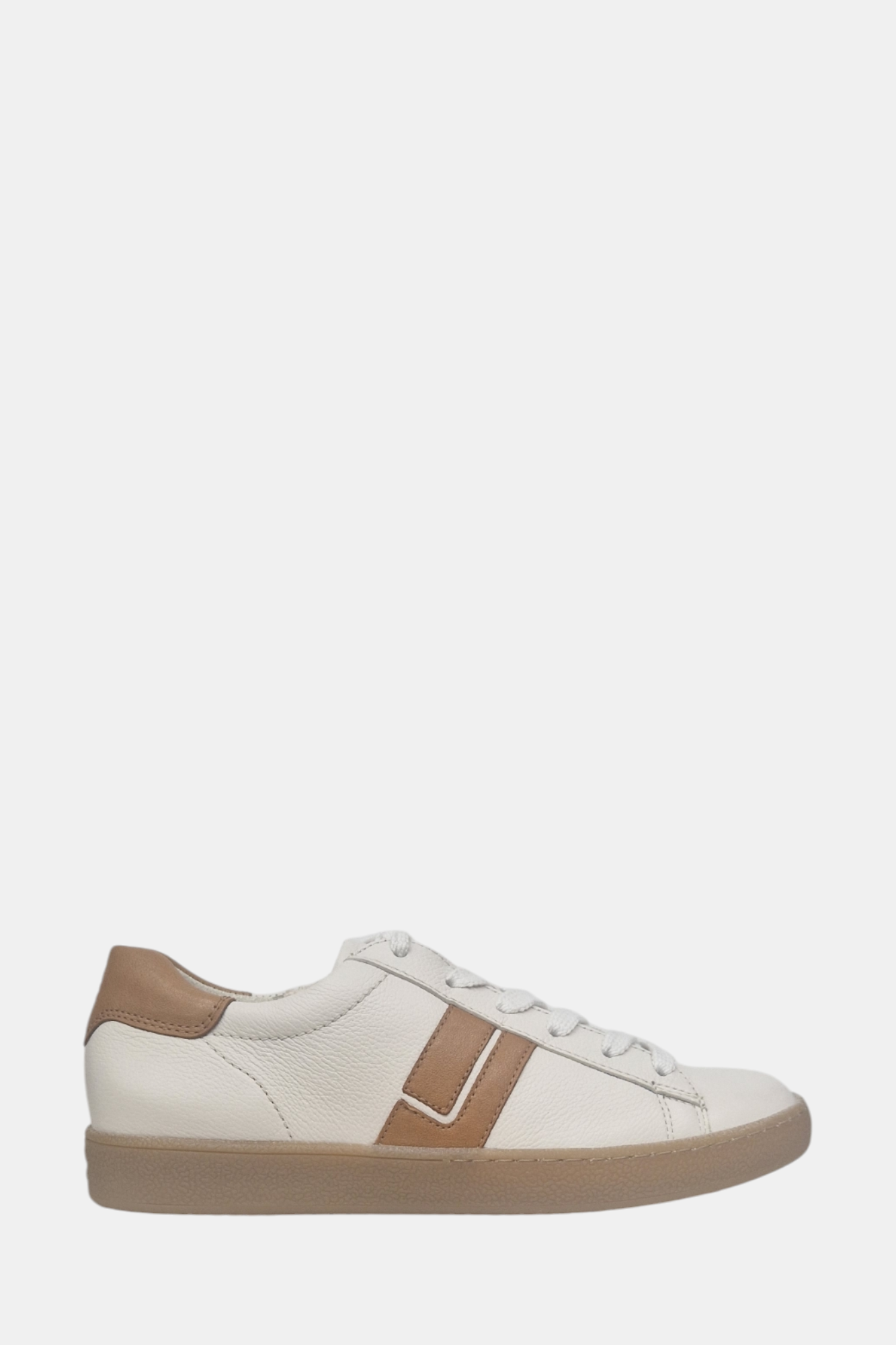 PAUL GREEN 5464 IVORY/TAN LEATHER TRAINER