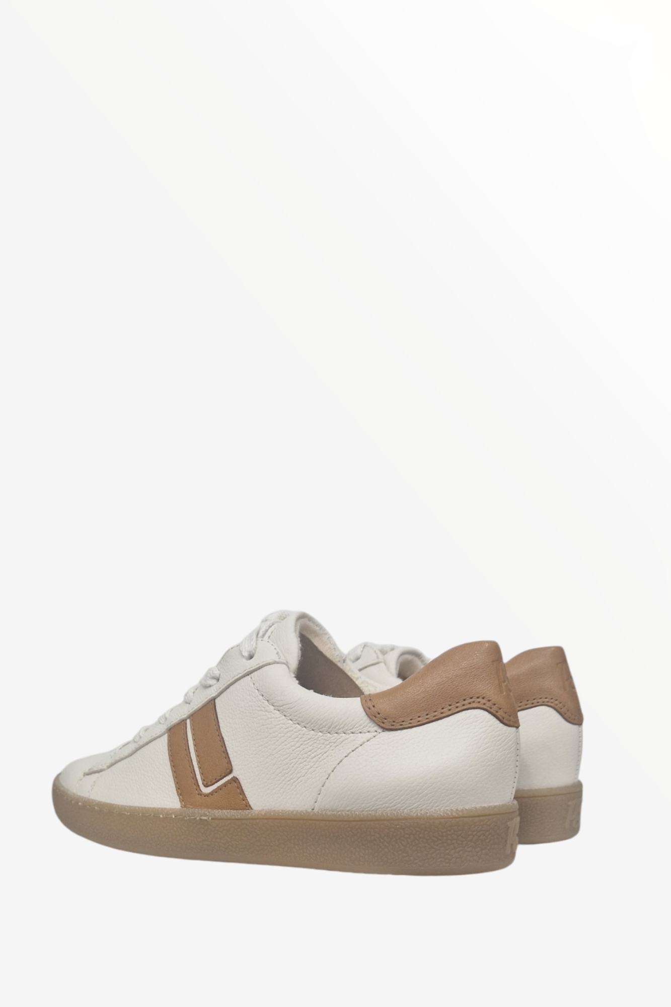 PAUL GREEN 5464 IVORY/TAN LEATHER TRAINER