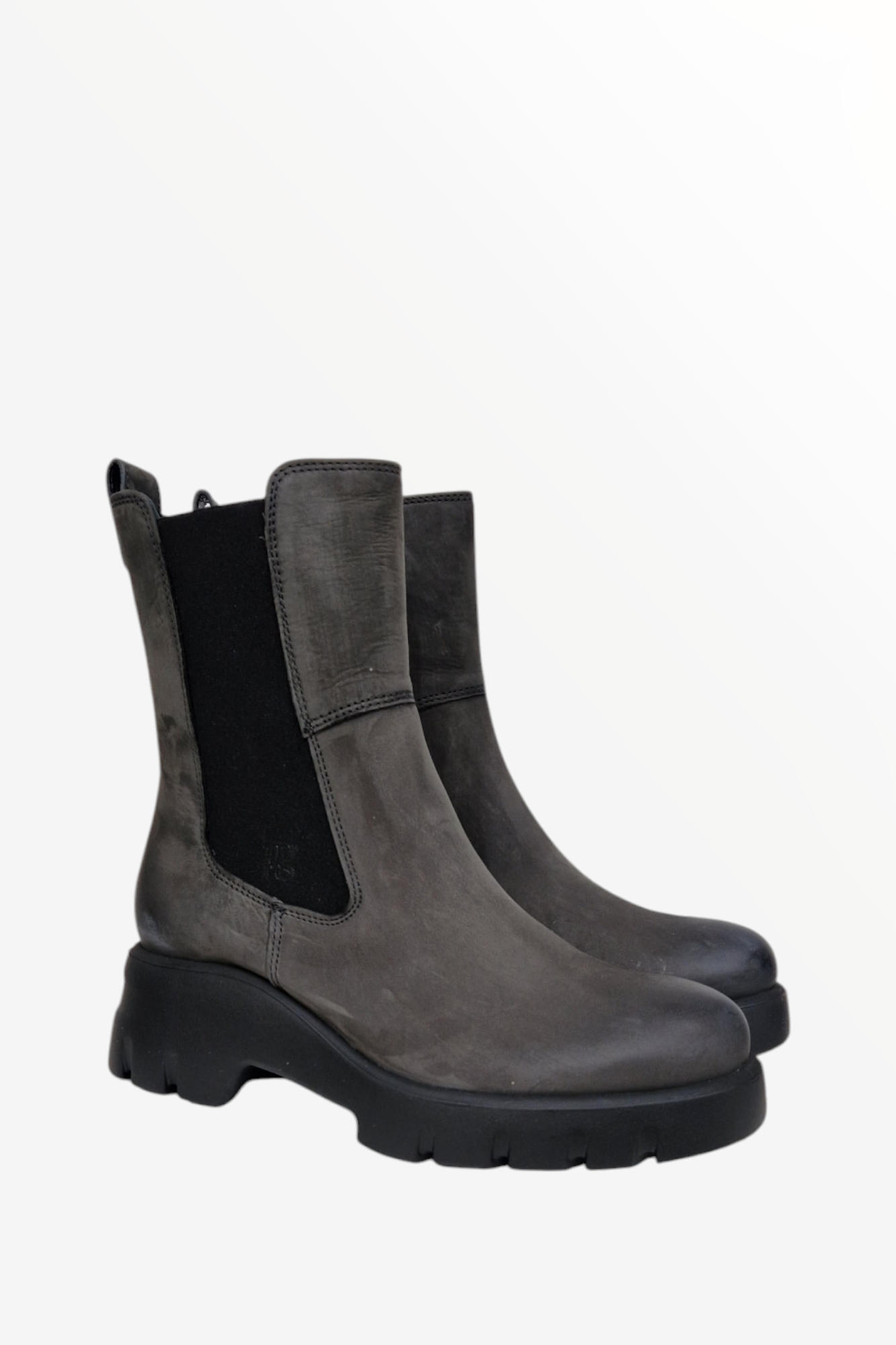 PAUL GREEN 8104 GREY NUBUK  CHELSEA BOOT