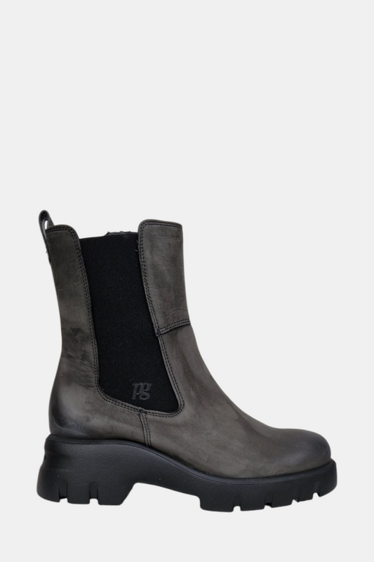 PAUL GREEN 8104 GREY NUBUK  CHELSEA BOOT