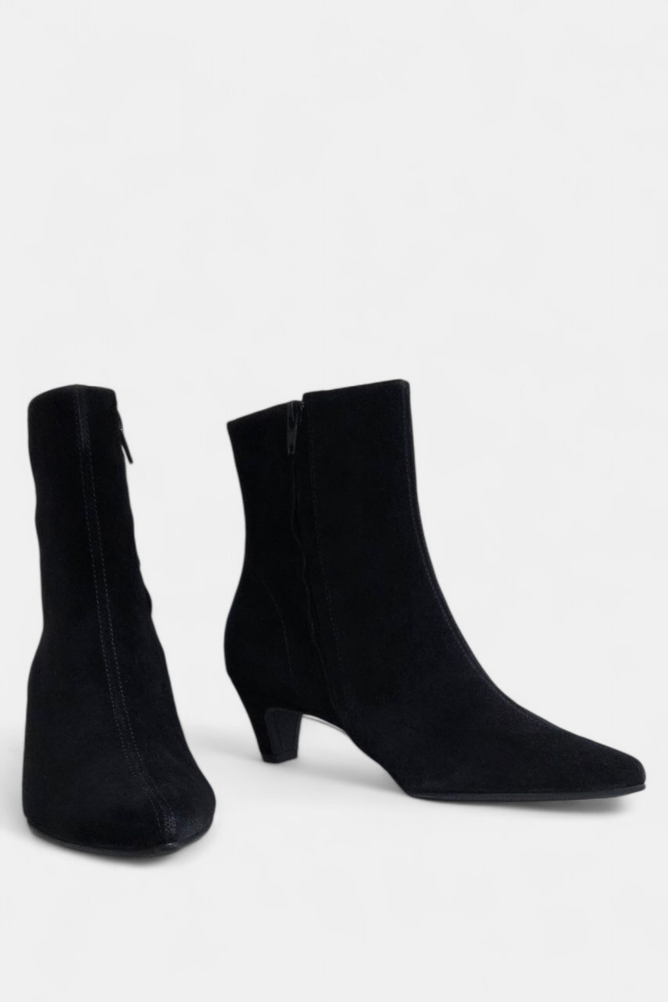 PAUL GREEN 8288 BLACK SUEDE KITTEN HEEL BOOT