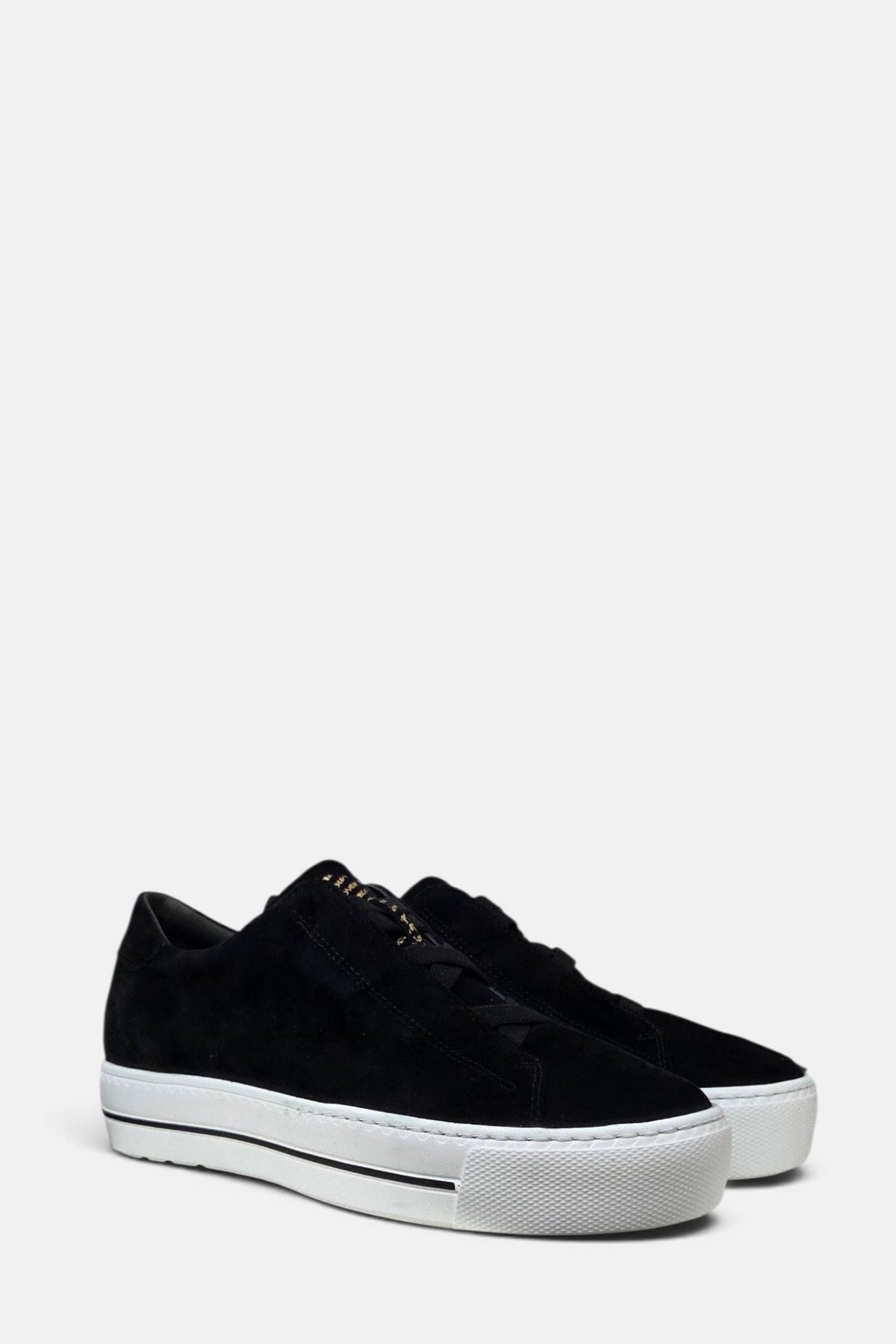 PAUL GREEN 5529 BLACK SUEDE SLIP ON LEATHER TRAINER