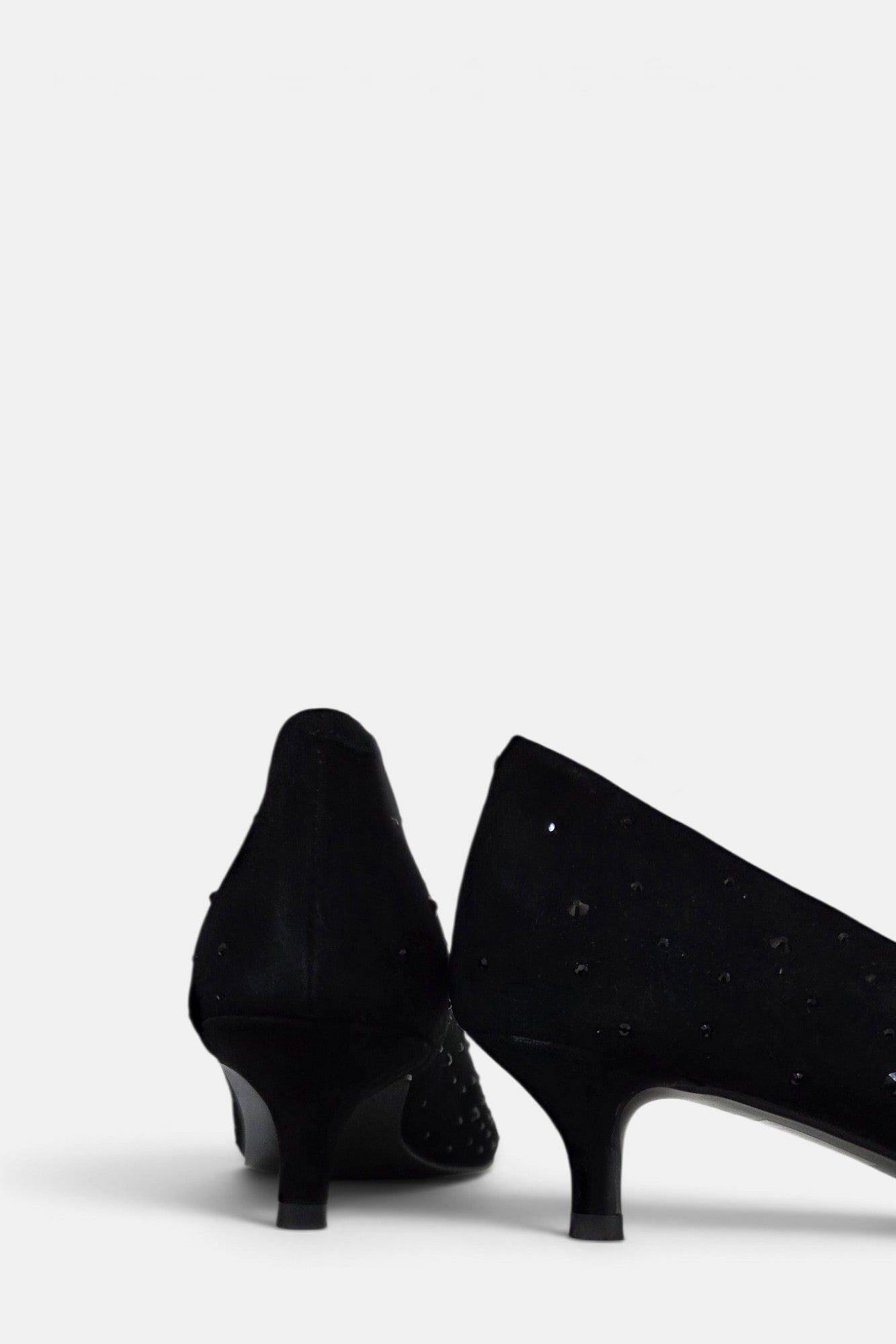 PEDRO ANTON BONNIE BLACK SUEDE KITTEN HEEL