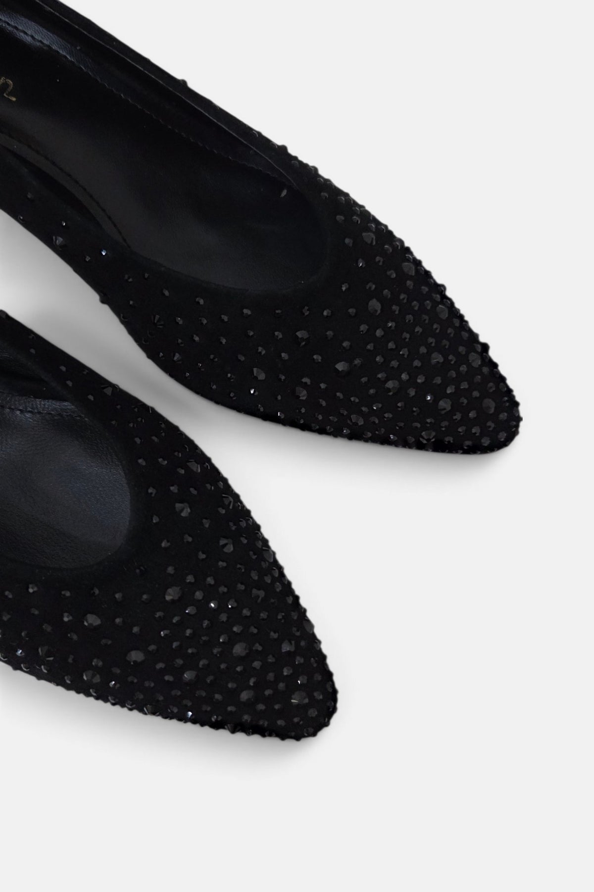PEDRO ANTON BONNIE BLACK SUEDE KITTEN HEEL