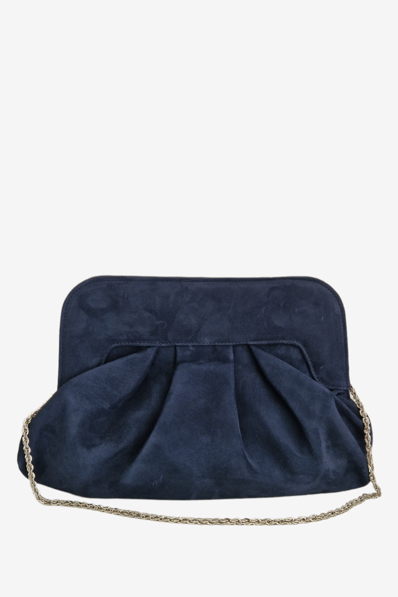 MARIAN NAVY LEATHER SUEDE BAG