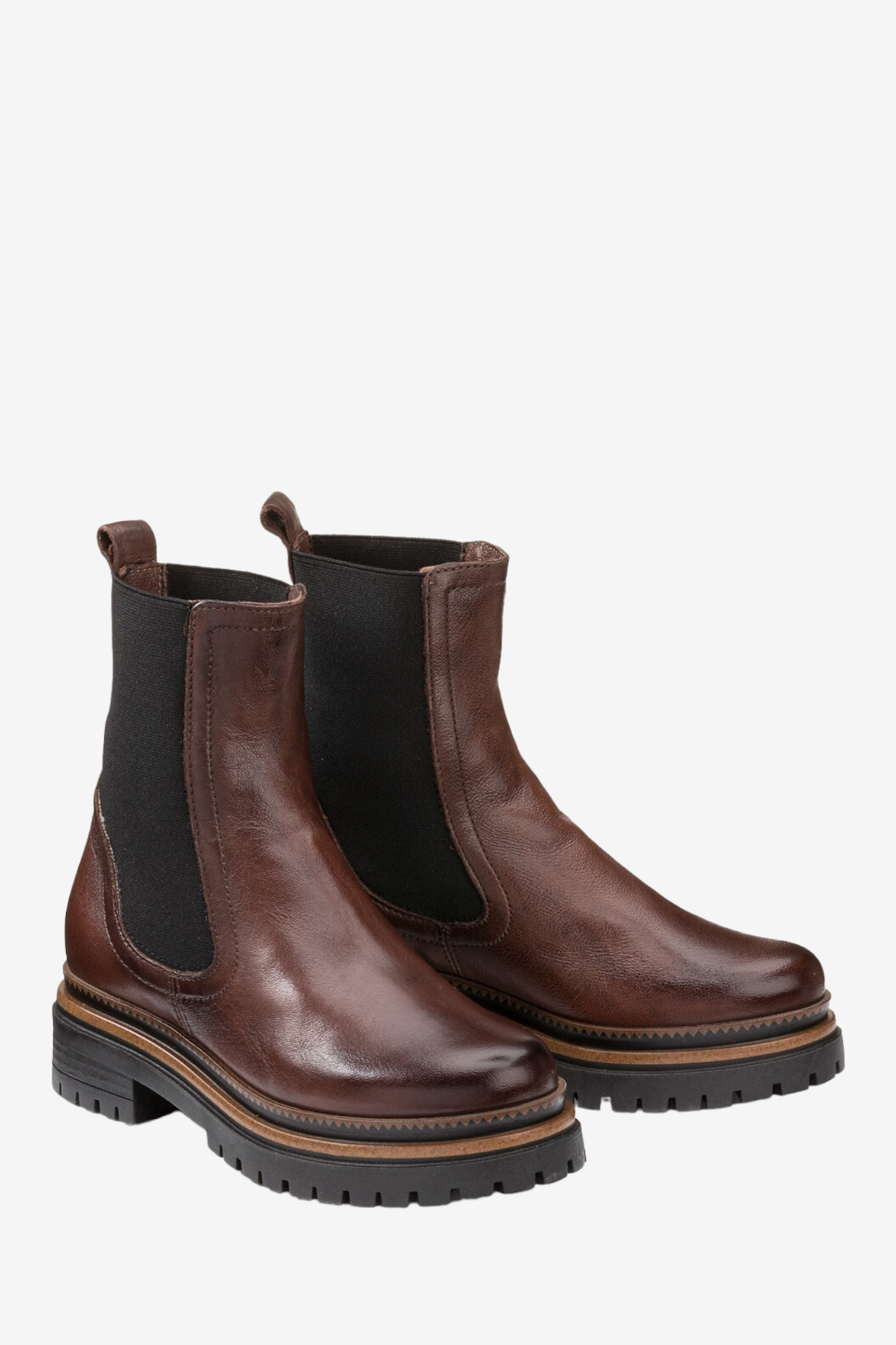 MJUS 60204 CHOCOLATE BROWNLEATHER CHELSEABOOT