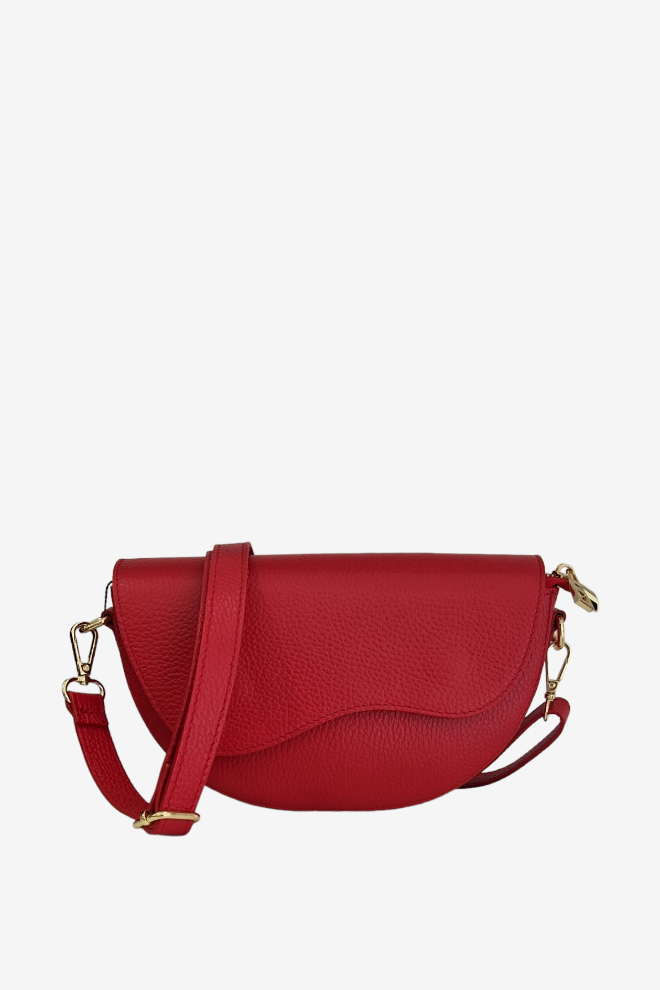 ANDREA CARDONE RED LEATHER CROSSBODY BAG