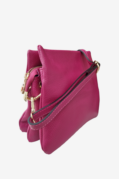 ANDREA CARDONE 1681 PINK LEATHER BAG