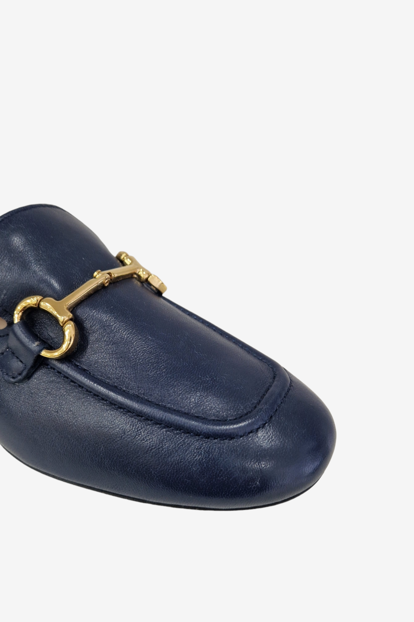 Navy gucci top loafers women's