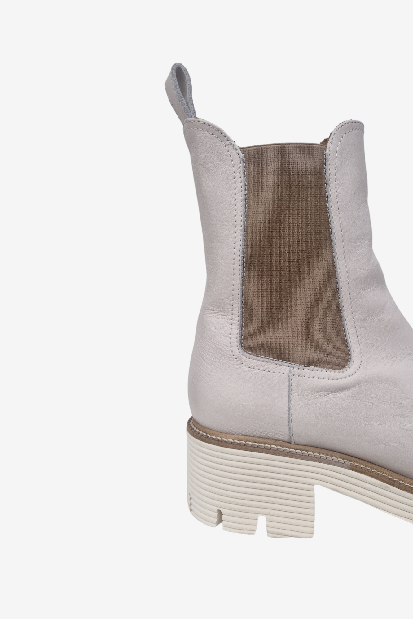 MARIAN 42401 CREAM LEATHER CHELSEA BOOTS