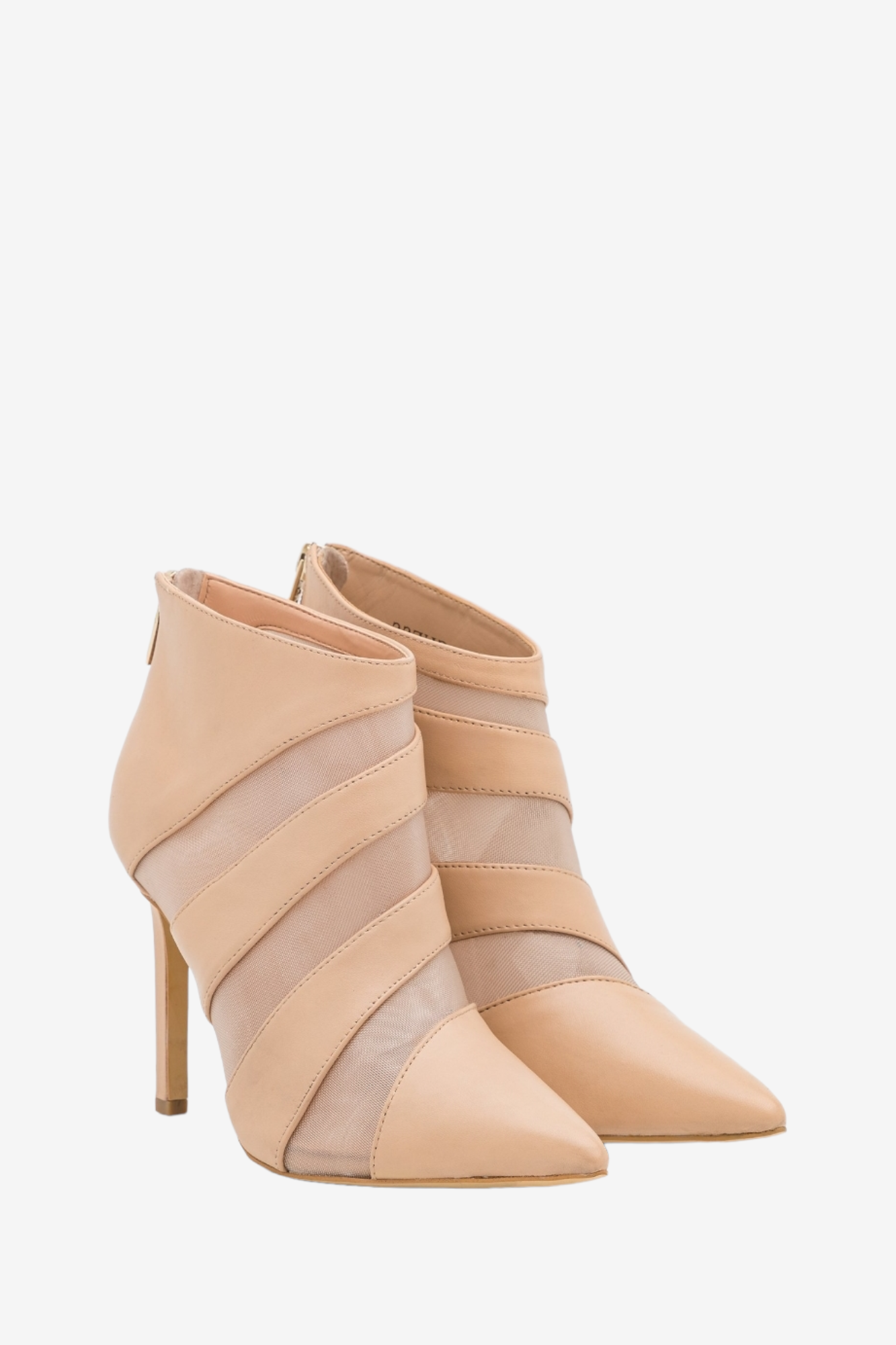 GUESS SYNTHIA NUDE LEATHER HEELED BOOT