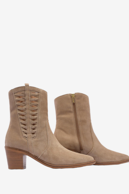 ALPE 2272 TAUPE LEATHER SUEDE BOOT