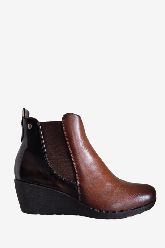 PATRIZIO COMO CENTO TAN WEDGE BOOT