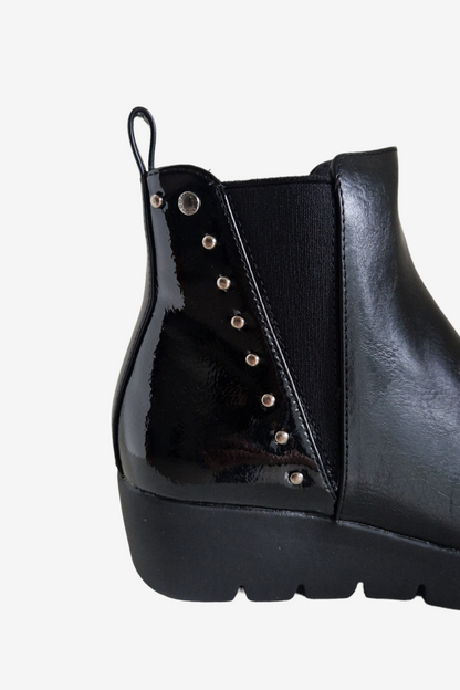 PATRIZIO COMO CENTO BLACK WEDGE BOOT