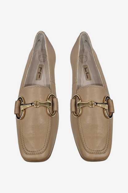 PAUL GREEN 2942 SAND LEATHER LOAFERS