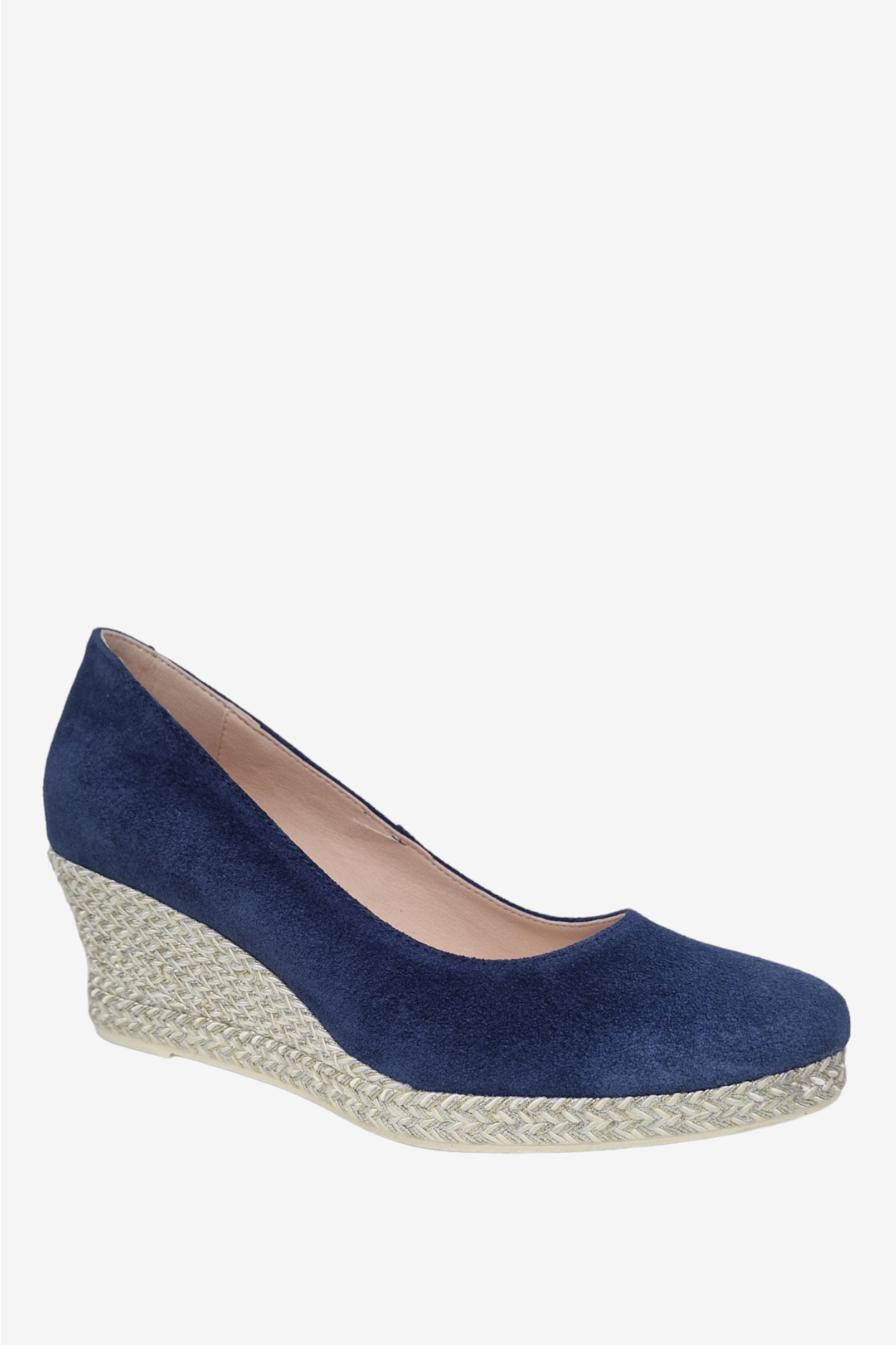 JOSE SAENZ 6019 NAVY SUEDE WEDGES