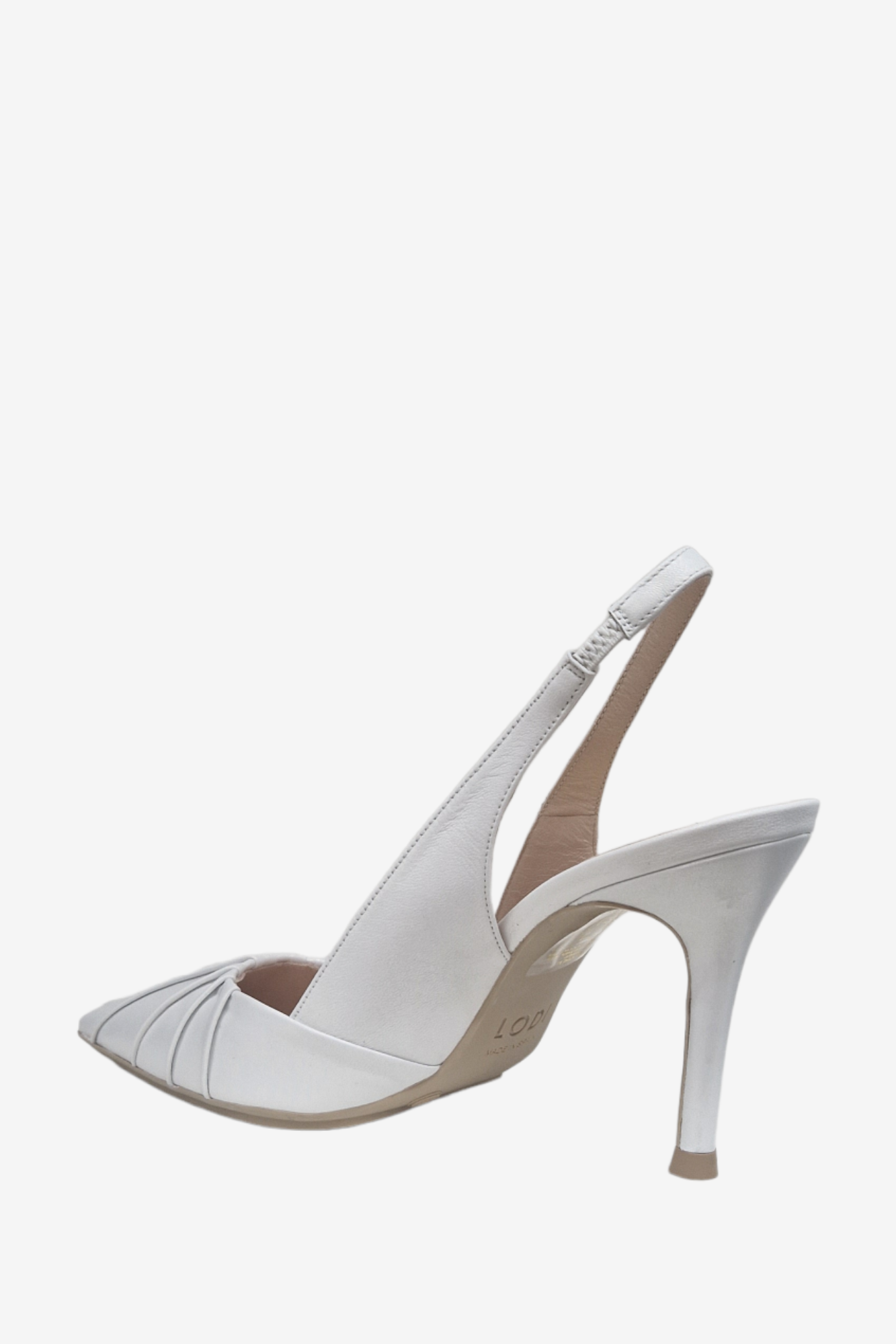 LODI SAFINE AVORIO PEARL WHITE HEELS