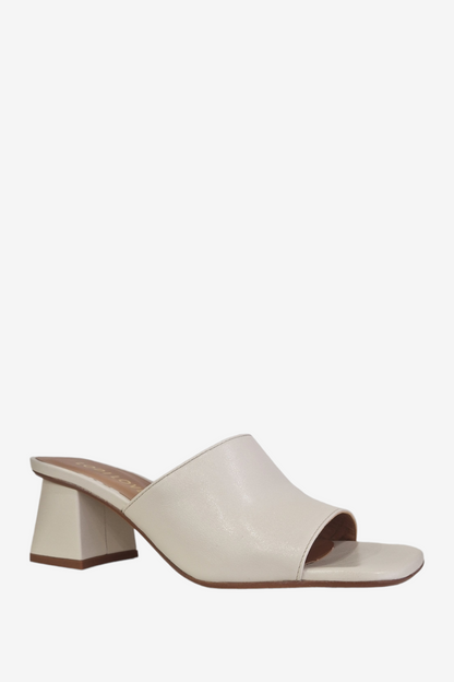 LODI MIL4291 COTTON OFF WHITE HEELED MULE