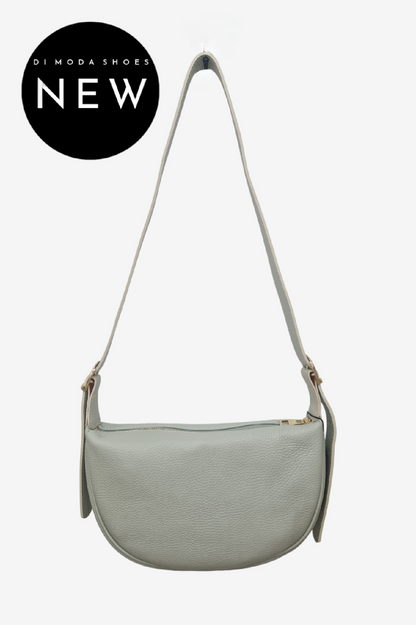 ANDREA CARDONE SOFT SAGE GREEN ITALIAN LEATHER CROSSBODY BAG