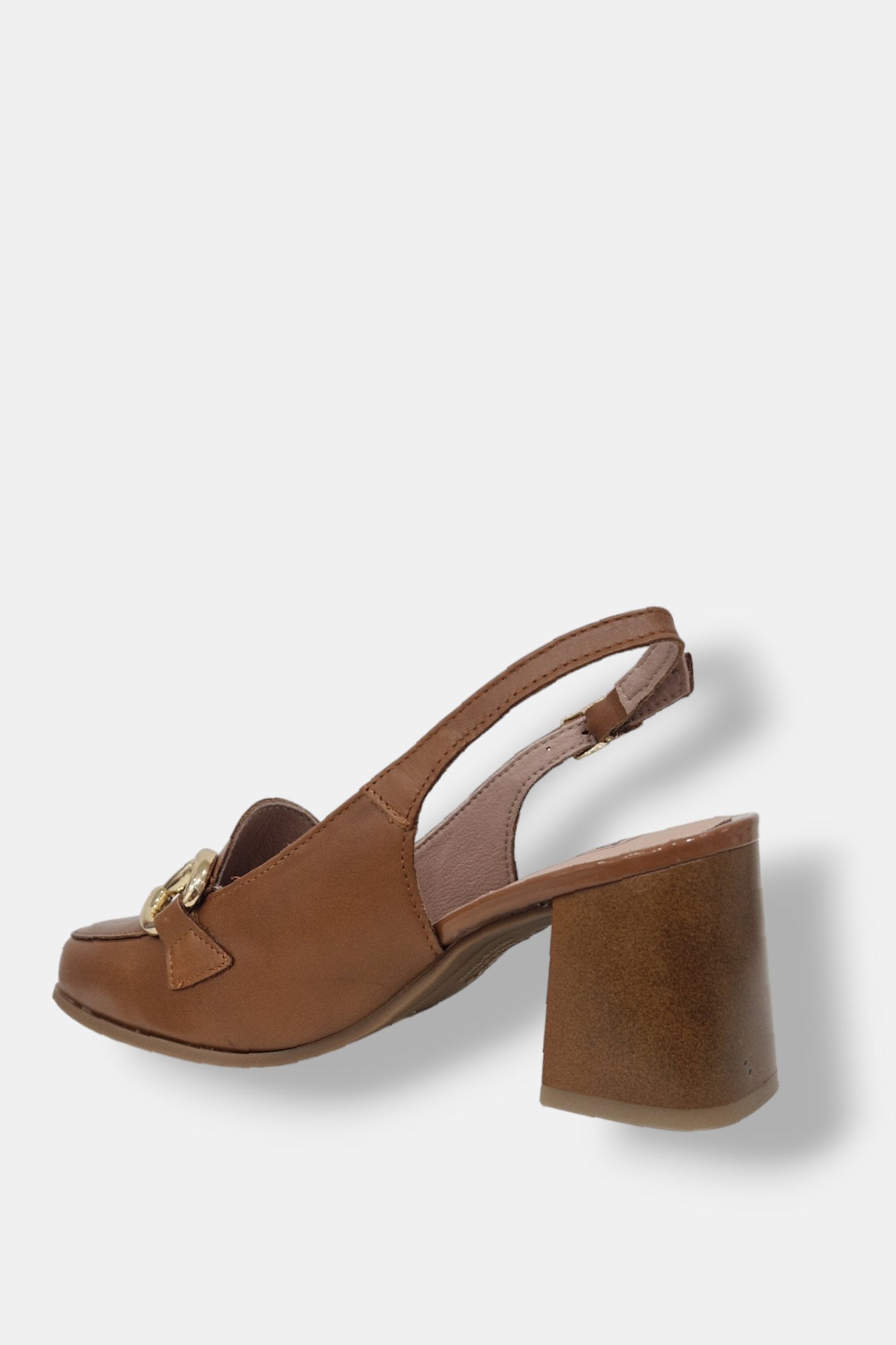 PITILLOS 5793 TAN LEATHER HEELED LOAFER