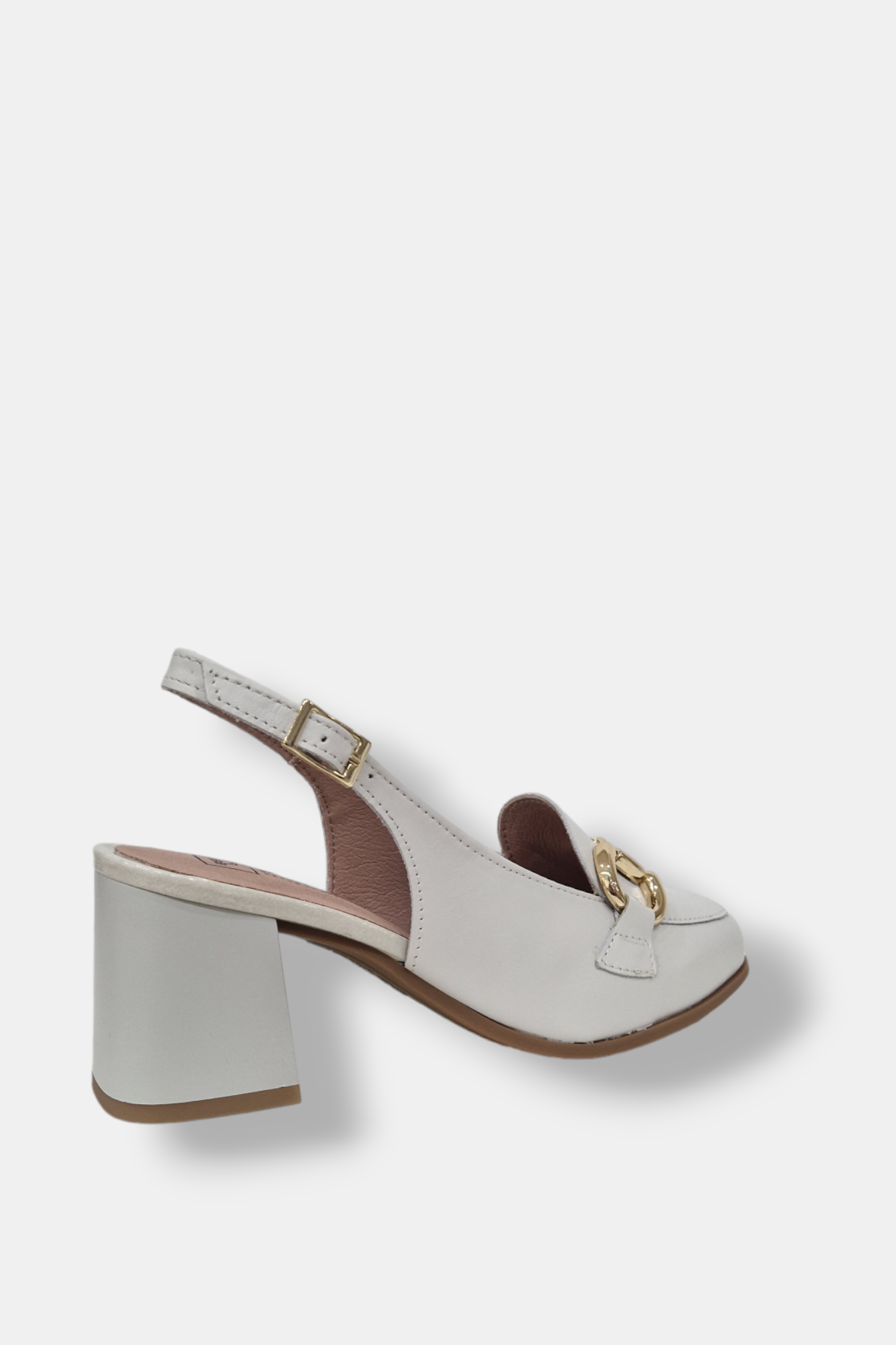 PITILLOS 5793 ICE WHITE HEELED LOAFER