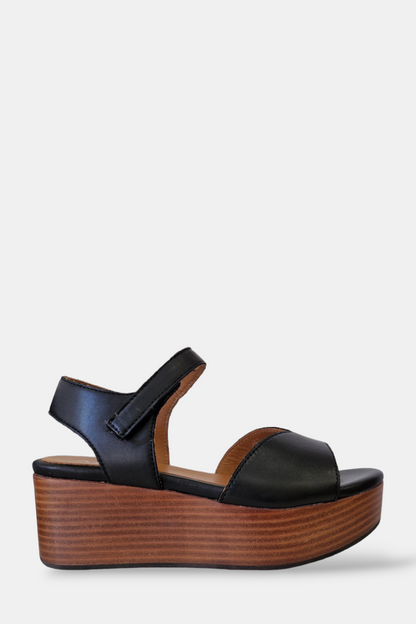 ALPE 5158 BLACK LEATHER SANDAL