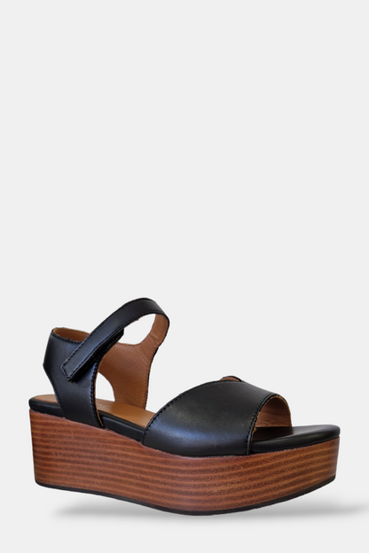 ALPE 5158 BLACK LEATHER SANDAL