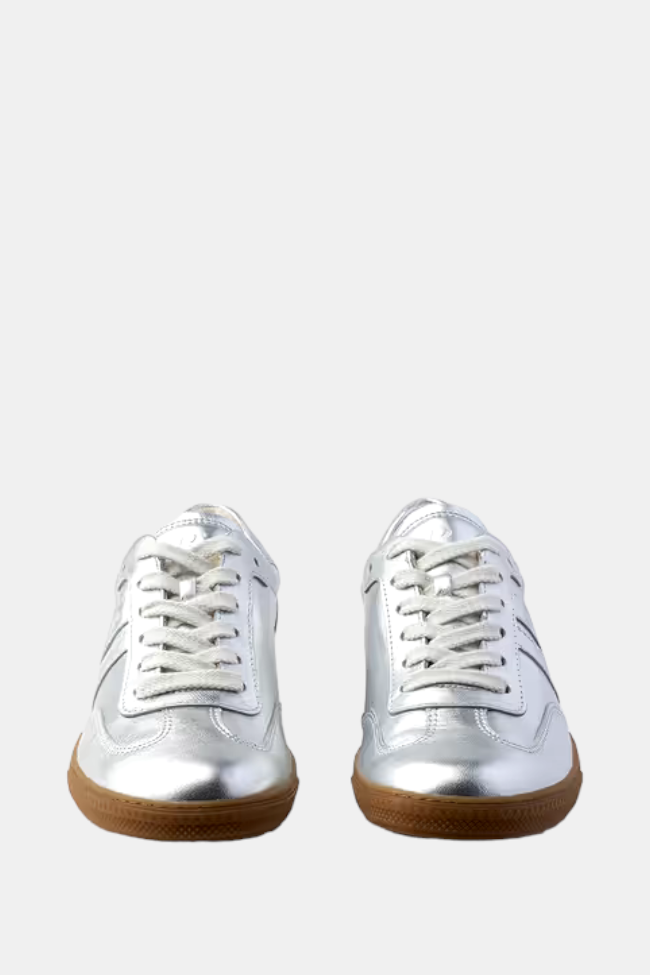 PAUL GREEN 5350 SILVER LEATHER TRAINER