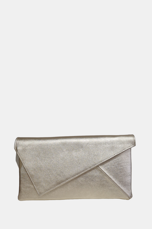 MARIAN GOLD LEATHER CLUTCH