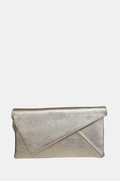 MARIAN GOLD LEATHER CLUTCH