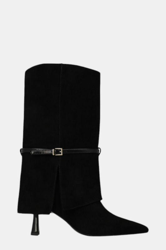 LODI TRASIE BLACK SUEDE BOOTS