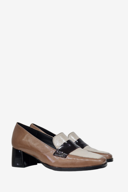 D'CHICAS 4725 HEELED LEATHER LOAFER