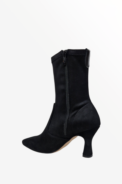 D'CHICAS BLACK SUEDE SOCK BOOT