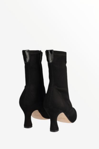 D'CHICAS BLACK SUEDE SOCK BOOT