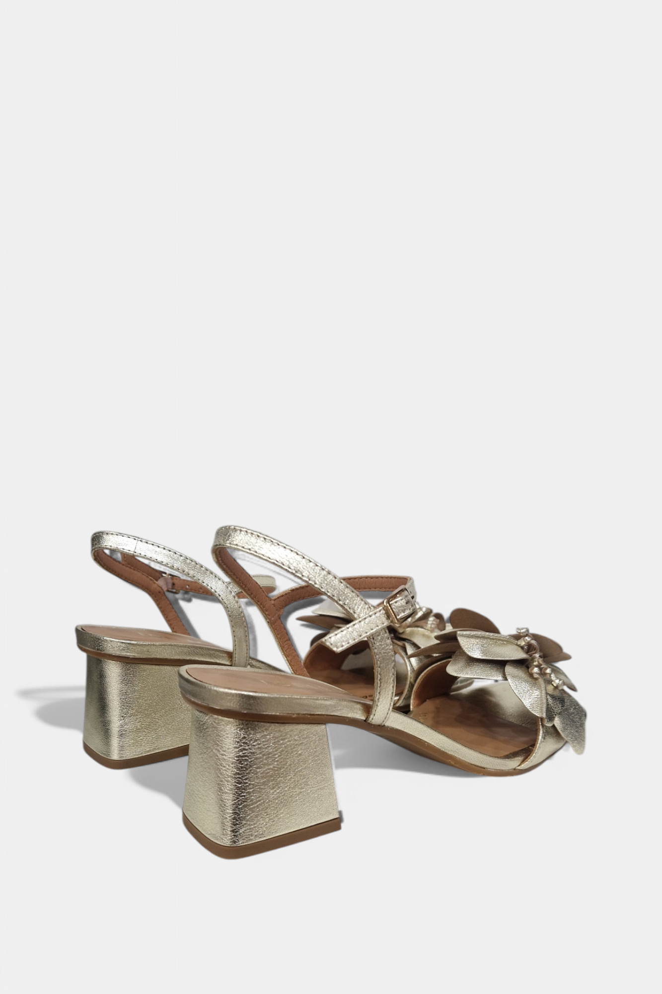 LODI MIL GOLD FLORAL LEATHER SANDAL