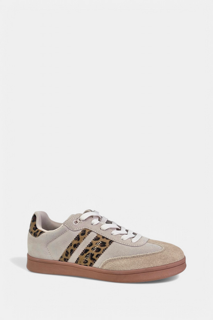 TEDDY SMITH BEIGE/LEOPARD TRAINERS