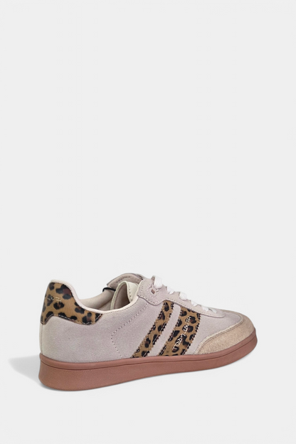 TEDDY SMITH BEIGE/LEOPARD TRAINERS