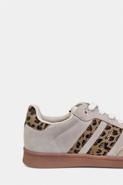 TEDDY SMITH BEIGE/LEOPARD TRAINERS