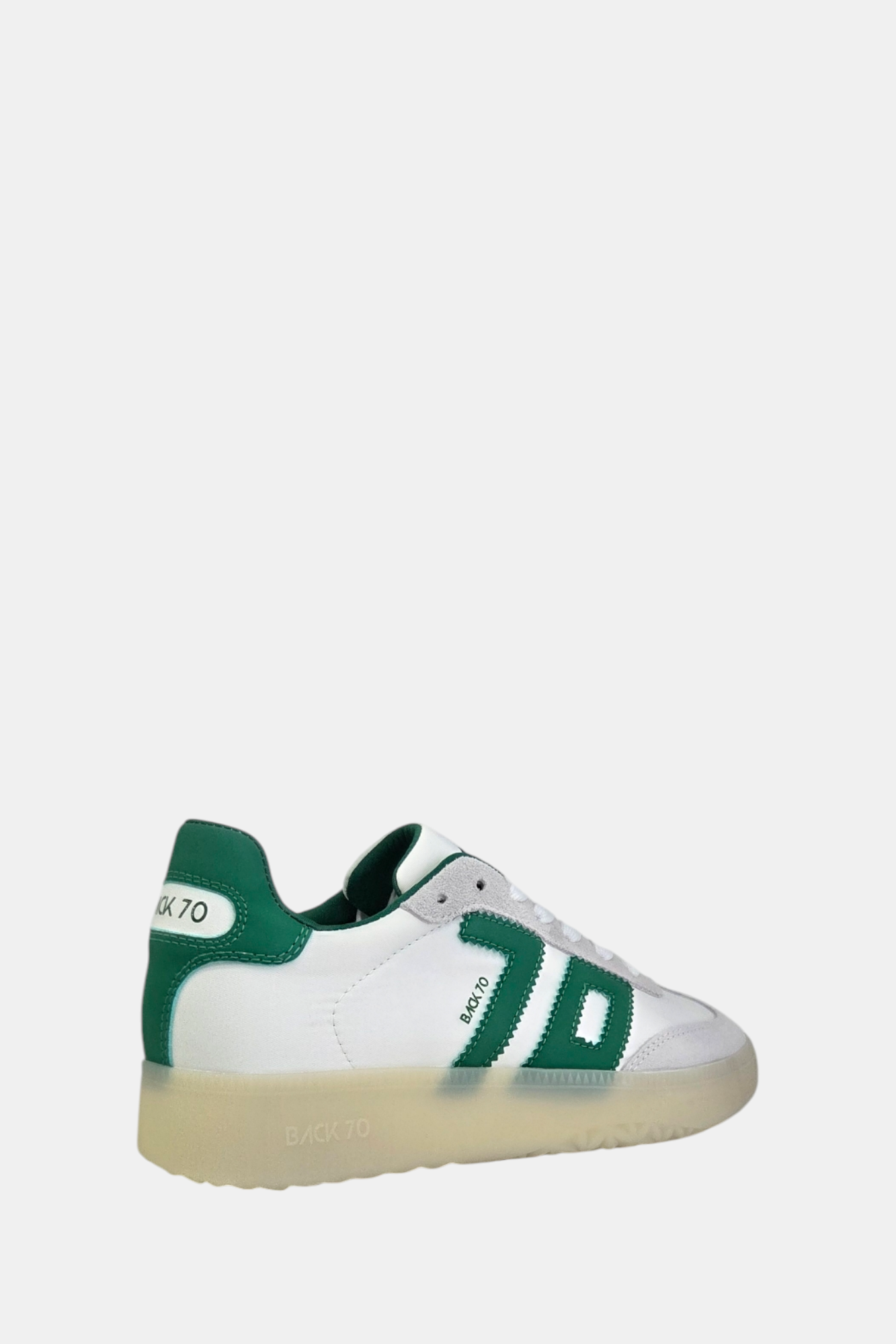 BACK70 BOSTON DALLAS WHITE/GREEN LEATHER TRAINER