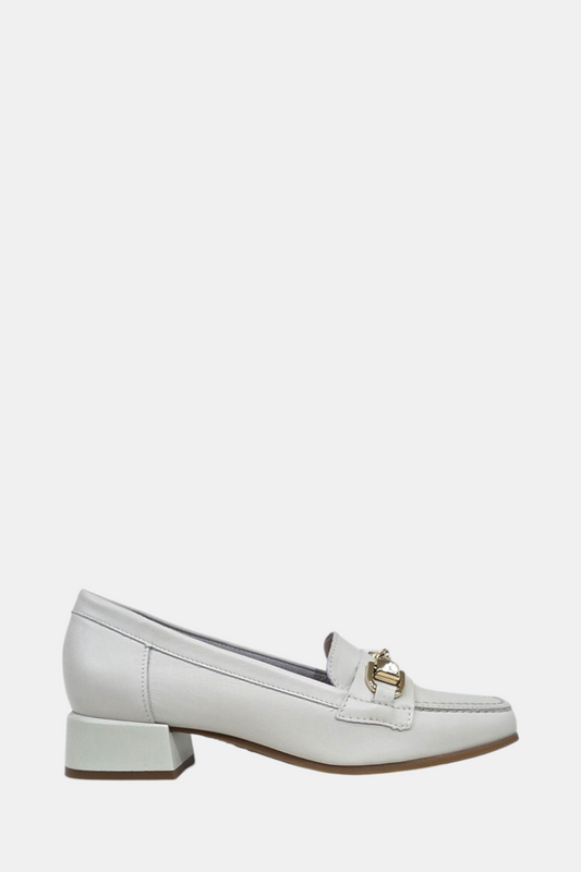 PITILLOS 10482 OFF WHITE LEATHER LOAFER