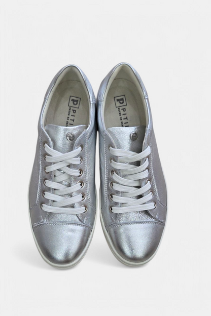 PITILLOS 10441 SILVER LEATHER TRAINER