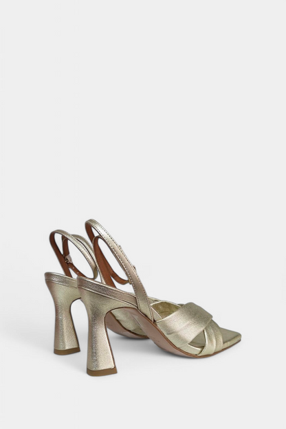 ANGEL ALARCON GOLD LEATHER HEELED SANDAL