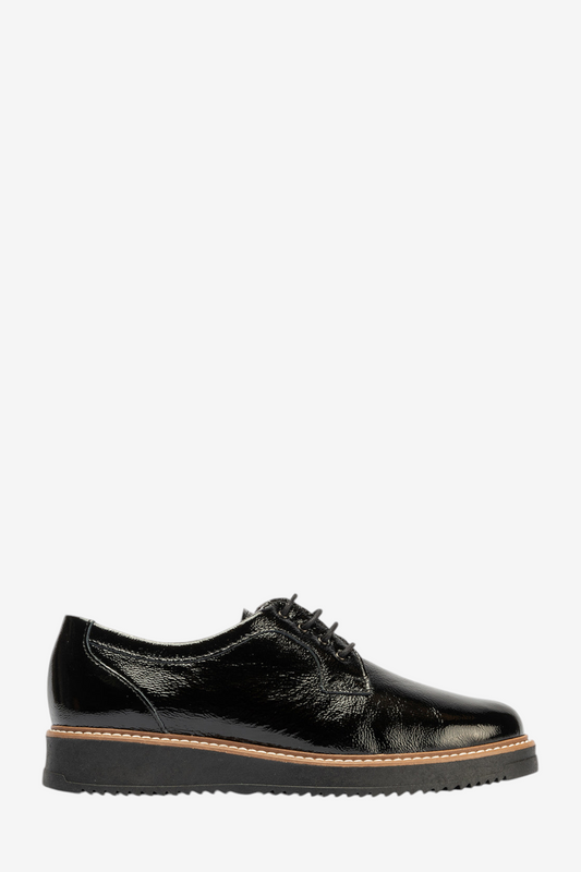 PITILLOS 10071 BLACK PATENT BROGUE