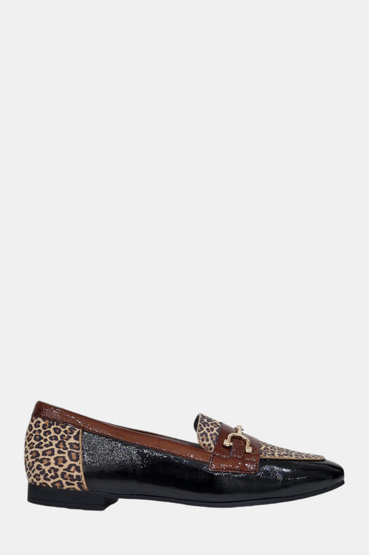 PITILLOS 10171 LEOPARD MIX LEATHER LOAFER