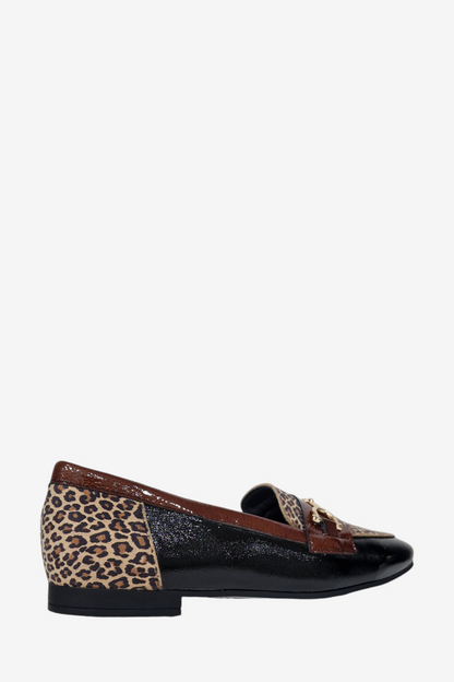 PITILLOS 10171 LEOPARD MIX LEATHER LOAFER